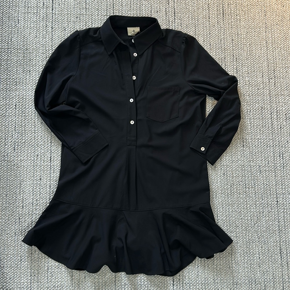 Chic Black Flared Hem Dress 👗